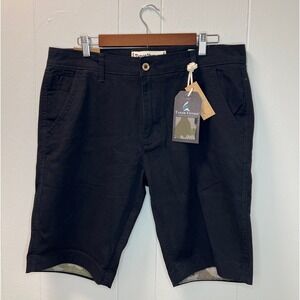Tailor Vintage Mens Stretch Slim Fit Chino Shorts Size 36 Black Casual Skater